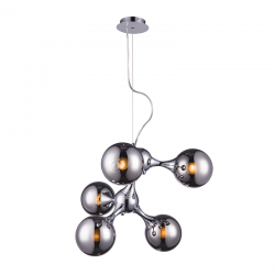 PENDANT GLASS 5XE14 CHROME BALLS ATOM OYD60705CH PENDANT GLASS 5XE14 CHROME BALLS ATOM OYD60705CH