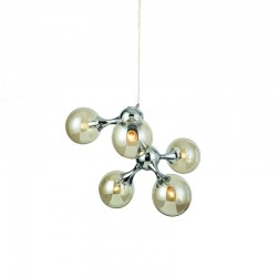 PENDANT GLASS 5XE14 CHROME BALLS ATOM OYD60705AM PENDANT GLASS 5XE14 CHROME BALLS ATOM OYD60705AM