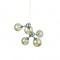 PENDANT GLASS 5XE14 CHROME BALLS ATOM OYD60705AM