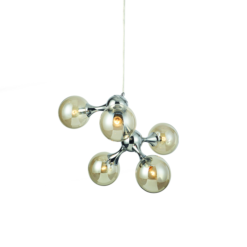 PENDANT GLASS 5XE14 CHROME BALLS ATOM OYD60705AM PENDANT GLASS 5XE14 CHROME BALLS ATOM OYD60705AM