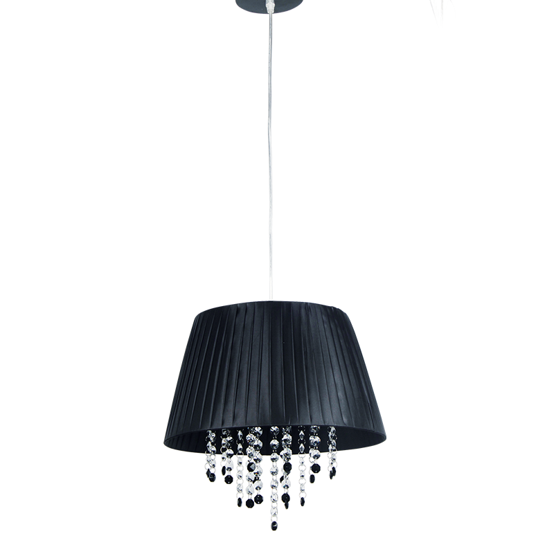 PENDANT BLACK FABRIC DECRATED WITH CRYSTALLS 3XE14 ALICE FMD701173