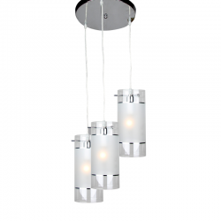 PENDANT- ROSETTE SANDBLASTED GLASS 3XE14 MANE FW50673
