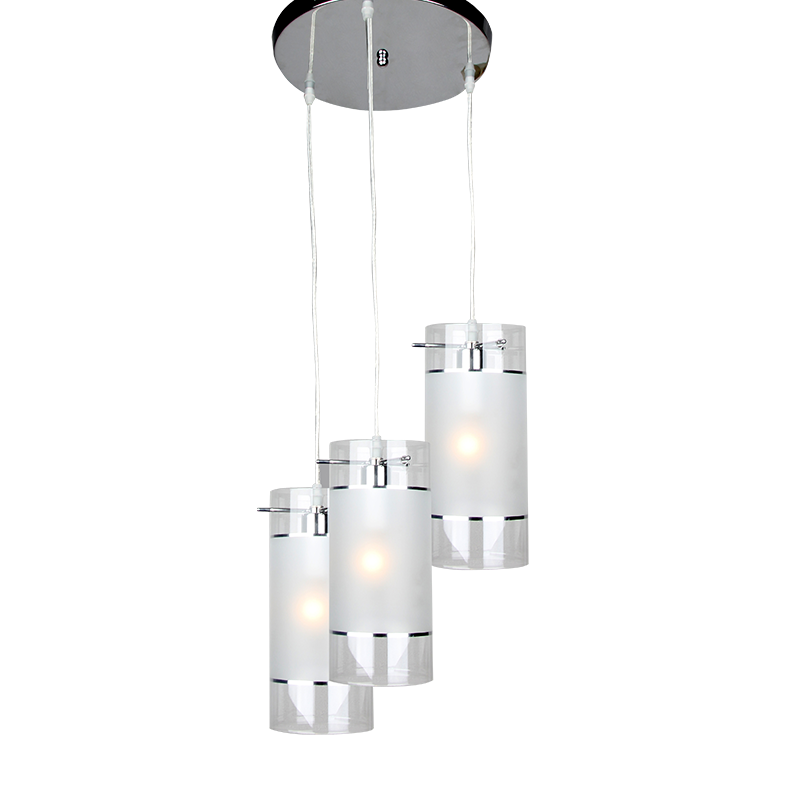 PENDANT- ROSETTE SANDBLASTED GLASS 3XE14 MANE FW50673