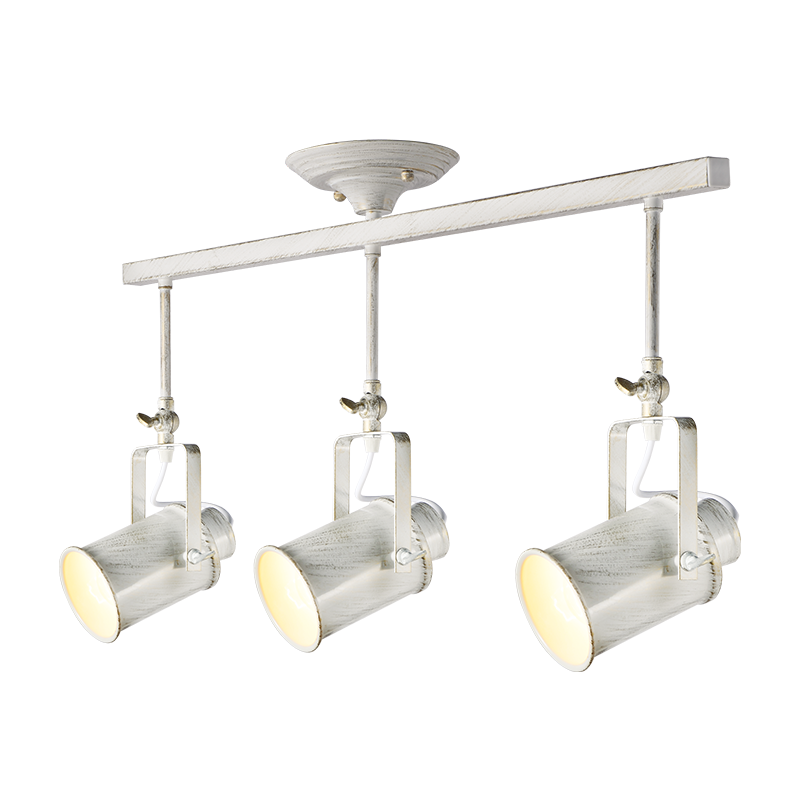 PHASING OUT CEILING 3XE27 METAL WHITE GOLD PATINΑ 17X76XH38CM POMPEII OD61013AW
