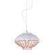 PENDANT 1XE27 METAL WHITE+COPPER Φ40ΧΗ150CM LETO OD5396 PENDANT 1XE27 METAL WHITE+COPPER Φ40ΧΗ150CM LETO OD5396