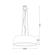 PENDANT LUMINAIRE 3XE27 METAL WHITE D48CM SALON OD5390MW PENDANT LUMINAIRE 3XE27 METAL WHITE D48CM SALON OD5390MW