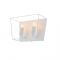 WALL MOUNTED 2ΧΕ27 METAL WHITE ASSYMETRIC 30Χ15,5ΧΗ20CM PISSARO OD61022WW