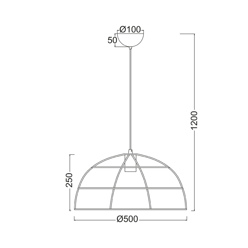 PENDANT 1XE27 METALIC GRID BLACK Φ50ΧΗ120CM PROMETHEUS OD543650 PENDANT 1XE27 METALIC GRID BLACK Φ50ΧΗ120CM PROMETHEUS OD543650