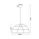 PENDANT 1XE27 METALIC GRID BLACK Φ50ΧΗ120CM PROMETHEUS OD543650 PENDANT 1XE27 METALIC GRID BLACK Φ50ΧΗ120CM PROMETHEUS OD543650