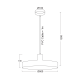 PENDANT 1XE27 METAL BLACK Φ50ΧΗ120CM DOMENICA OD5392MBK