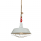 PENDANT 1XE27 METALIC WHITE+ ROPE+ HOOK Φ36ΧΗ120CM WHOOPER OD8039WH