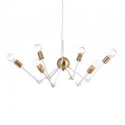 PENDANT 6ΧΕ27 METAL WHITE + BRASS Φ76ΧΗ150CM CHAGALL OD680306WB PENDANT 6ΧΕ27 METAL WHITE + BRASS Φ76ΧΗ150CM CHAGALL OD680306WB