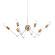 PENDANT 6ΧΕ27 METAL WHITE + BRASS Φ76ΧΗ150CM CHAGALL OD680306WB