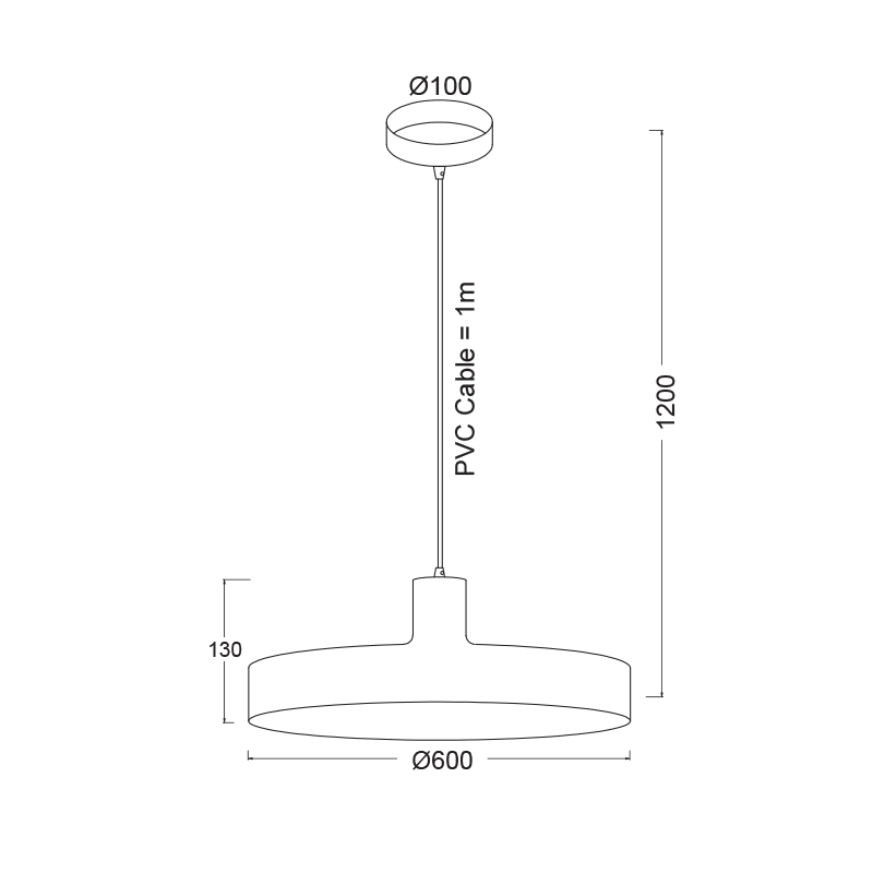 PENDANT 1XE27 METAL WHITE Φ60ΧΗ120CM DOMENICA OD5392LWH