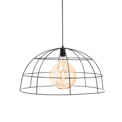 PENDANT 1XE27 METALIC GRID BLACK Φ40ΧΗ120CM PROMETHEUS OD543640