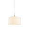 PENDANT 1ΧΕ27 METAL WHITE/ ABAZOUR+WOOD COLOR Φ40ΧΗ120CM YASMINE OD650840PWH