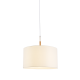PENDANT 1ΧΕ27 METAL WHITE/ ABAZOUR+WOOD COLOR Φ40ΧΗ120CM YASMINE OD650840PWH PENDANT 1ΧΕ27 METAL WHITE/ ABAZOUR+WOOD COLOR Φ40ΧΗ120CM YASMINE OD650840PWH