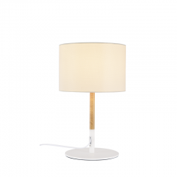 TABLE 1ΧΕ27 METAL ABAZOUR+WOOD COLOR Φ25ΧΗ40CM YASMINE OD6508TWH