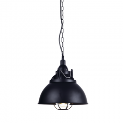 PENDANT 1XE27 METALIC BLACK+GLASS Φ31ΧΗ120CM SEGA OD8031
