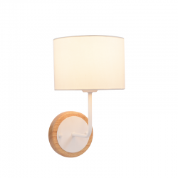 WALL MOUNTED 1ΧΕ27 METAL WHITE/ ABAZOUR+WOOD 22X18ΧΗ31CM YASMINE OD6508WWH WALL MOUNTED 1ΧΕ27 METAL WHITE/ ABAZOUR+WOOD 22X18ΧΗ31CM YASMINE OD6508WWH