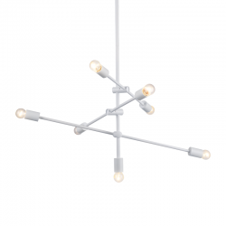 PENDANT 7XE27 METAL WHITE Φ80ΧΗ130CM LUTHER OD680107WH PENDANT 7XE27 METAL WHITE Φ80ΧΗ130CM LUTHER OD680107WH