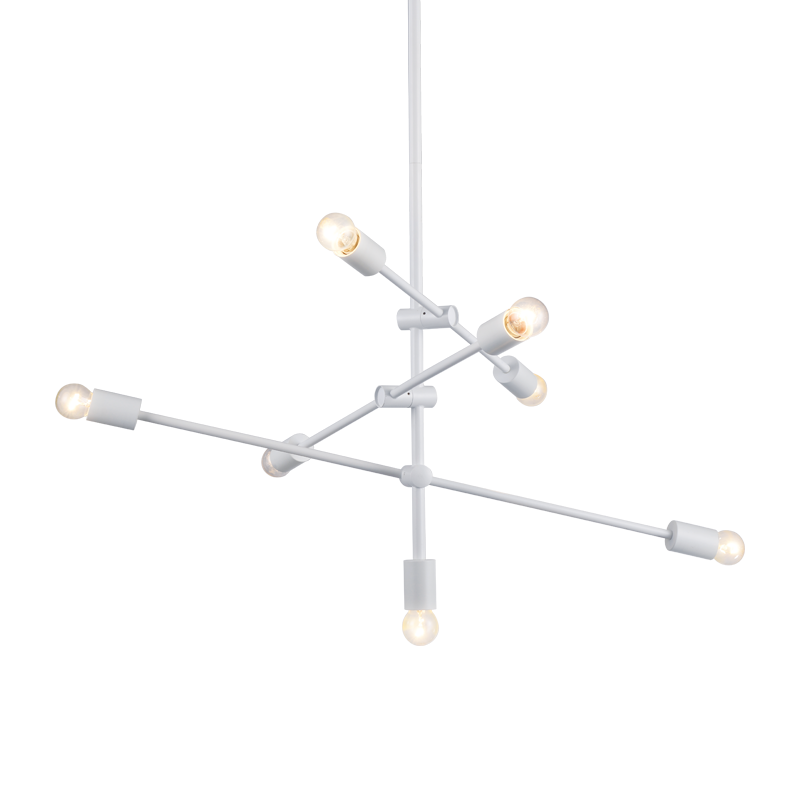 PENDANT 7XE27 METAL WHITE Φ80ΧΗ130CM LUTHER OD680107WH PENDANT 7XE27 METAL WHITE Φ80ΧΗ130CM LUTHER OD680107WH