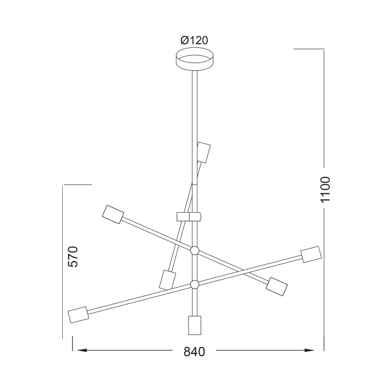 PENDANT 7XE27 METAL WHITE Φ80ΧΗ130CM LUTHER OD680107WH PENDANT 7XE27 METAL WHITE Φ80ΧΗ130CM LUTHER OD680107WH