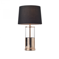 TABLE 1ΧΕ27 BRUSH GLASS+SHADE Φ25ΧΗ45CM RENOUAR OD90791TBB