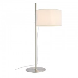 NETTO TABLE L/F 1ΧΕ27 METAL.ΝΙCΚΕL+WHITE HAT Φ25Χ35ΧH65CM OD90451TWN NETTO TABLE L/F 1ΧΕ27 METAL.ΝΙCΚΕL+WHITE HAT Φ25Χ35ΧH65CM OD90451TWN