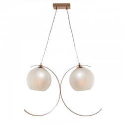 PENDANT L/F 2ΧΕ27 ΜΕΤΑL GOLD+PEARL GLASS 68Χ20ΧΗ120CM IPARELLE DCR17502P PENDANT L/F 2ΧΕ27 ΜΕΤΑL GOLD+PEARL GLASS 68Χ20ΧΗ120CM IPARELLE DCR17502P