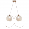 PENDANT L/F 2ΧΕ27 ΜΕΤΑL GOLD+PEARL GLASS 68Χ20ΧΗ120CM IPARELLE DCR17502P
