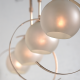 PENDANT L/F 4ΧΕ27 METALLIC GOLD + PERLE GLASS 107Χ15ΧΗ120CM IPARELLE DCR17504P