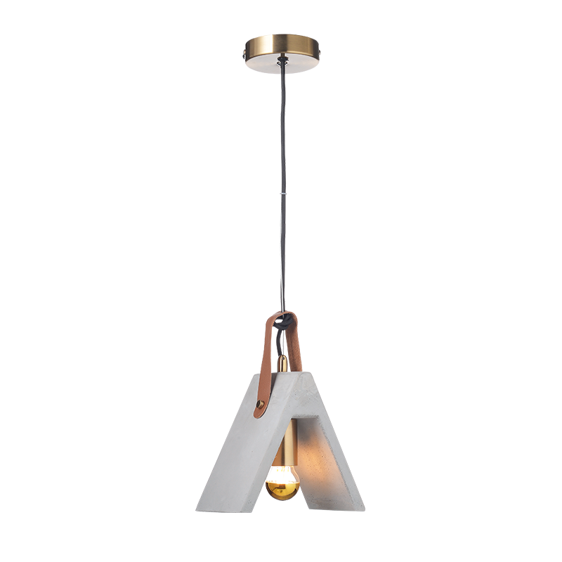 PENDANT L/F 1XE27 CEMENT + LEATHER 20X10XH100CM ALFA DCR171191P PENDANT L/F 1XE27 CEMENT + LEATHER 20X10XH100CM ALFA DCR171191P