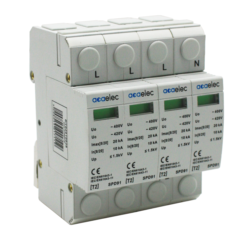 SPD SURGE PROTECTION T2 TYPE 3P+N 20kA DY02010028