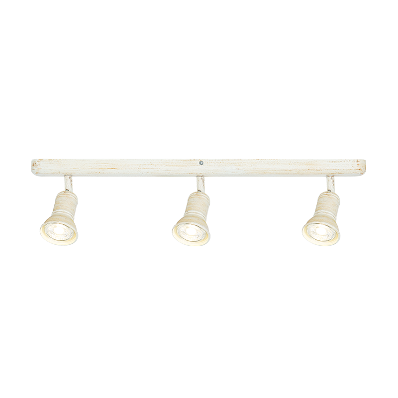 WALL MOUNTED 3ΧGU10 ANTIQUE WHITE METAL 56X6,2X12CM BRULEE SU283EPAW WALL MOUNTED 3ΧGU10 ANTIQUE WHITE METAL 56X6,2X12CM BRULEE SU283EPAW