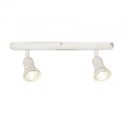 WALL MOUNTED 2ΧGU10 ANTIQUE WHITE METAL 36X6,2X14CM BRULEE SU282PAW WALL MOUNTED 2ΧGU10 ANTIQUE WHITE METAL 36X6,2X14CM BRULEE SU282PAW