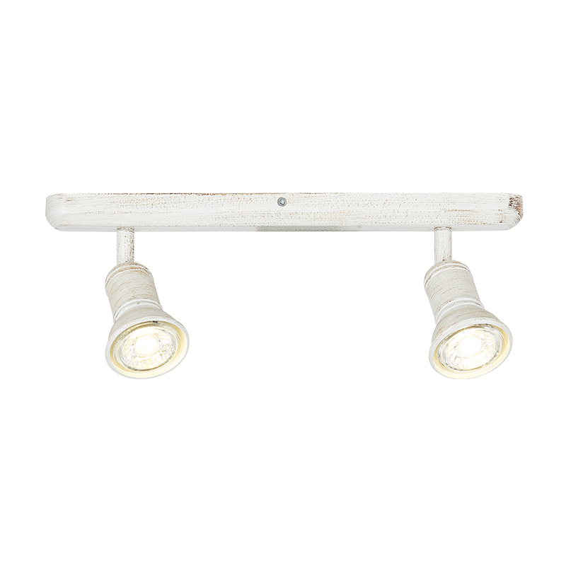 WALL MOUNTED 2ΧGU10 ANTIQUE WHITE METAL 36X6,2X14CM BRULEE SU282PAW WALL MOUNTED 2ΧGU10 ANTIQUE WHITE METAL 36X6,2X14CM BRULEE SU282PAW