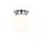 WALL MOUNTED 1ΧΕ27 WHITE GLASS + CHROME METAL Φ15ΧΗ17CM CAPRI SU0608WC