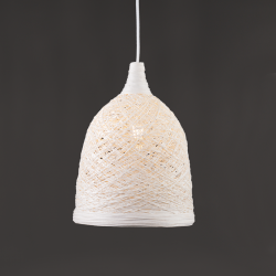PENDANT 1ΧE27 WHITE CANE Φ27,5Χ115CM PETRA SU05PWH PENDANT 1ΧE27 WHITE CANE Φ27,5Χ115CM PETRA SU05PWH