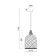 PENDANT 1ΧE27 WHITE CANE Φ27,5Χ115CM PETRA SU05PWH PENDANT 1ΧE27 WHITE CANE Φ27,5Χ115CM PETRA SU05PWH