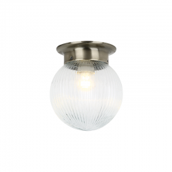 WALL MOUNTED 1ΧΕ27 CLEAR STRIPED GLASS + BRONZE METAL Φ15ΧΗ17CM CAPRI SU0607CB WALL MOUNTED 1ΧΕ27 CLEAR STRIPED GLASS + BRONZE METAL Φ15ΧΗ17CM CAPRI SU0607CB