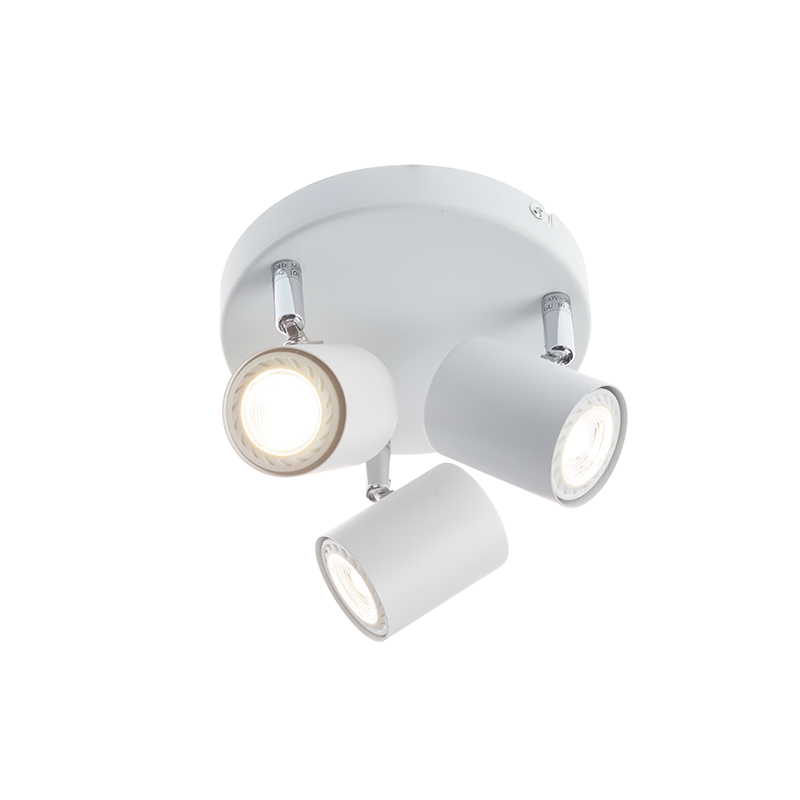SPOTLIGHT III ROSET WHITE MATT 3ΧGU10 ORFEAS SUH1893PW