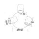 SPOTLIGHT III ROSET WHITE MATT 3ΧGU10 ORFEAS SUH1893PW