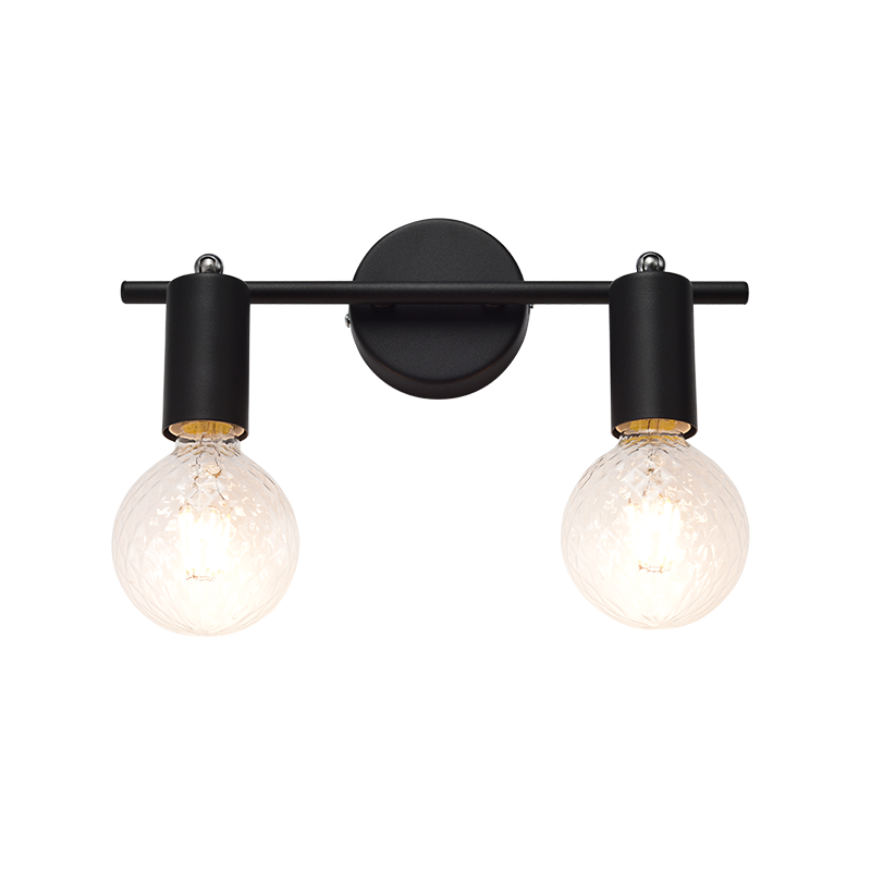 WALL MOUNTED 2ΧΕ27 BLACK MAT METAL 3,3X9,7X17CM MOHICANS SUT1912TBK WALL MOUNTED 2ΧΕ27 BLACK MAT METAL 3,3X9,7X17CM MOHICANS SUT1912TBK