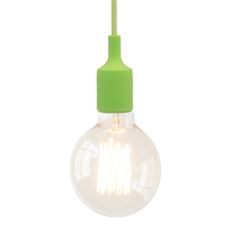 NETTO SILICON LAMPHOLDER 1Μ GREEN CABLE1ΧΕ27 SUTP102G