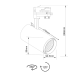 WHITE LED TRACK LIGHT 30W 4000K 4WIRES 38° 2800LM 230V Ra80 IDA3040W4
