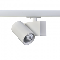 WHITE LED TRACK LUMINAIRE 20W 3000K 1-PHASE 38° 2000LM 230V AC Ra80 LISOR2030W2 WHITE LED TRACK LUMINAIRE 20W 3000K 1-PHASE 38° 2000LM 230V AC Ra80 LISOR2030W2
