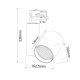WHITE LED TRACK LIGHT 30W 3000K 4WIRES 38° 2700LM 230V Ra80 RONDE3030W4