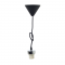 SUSPENSION BLACK METAL BASE   BLACK FABRIC CABLE Ε27 2800BB