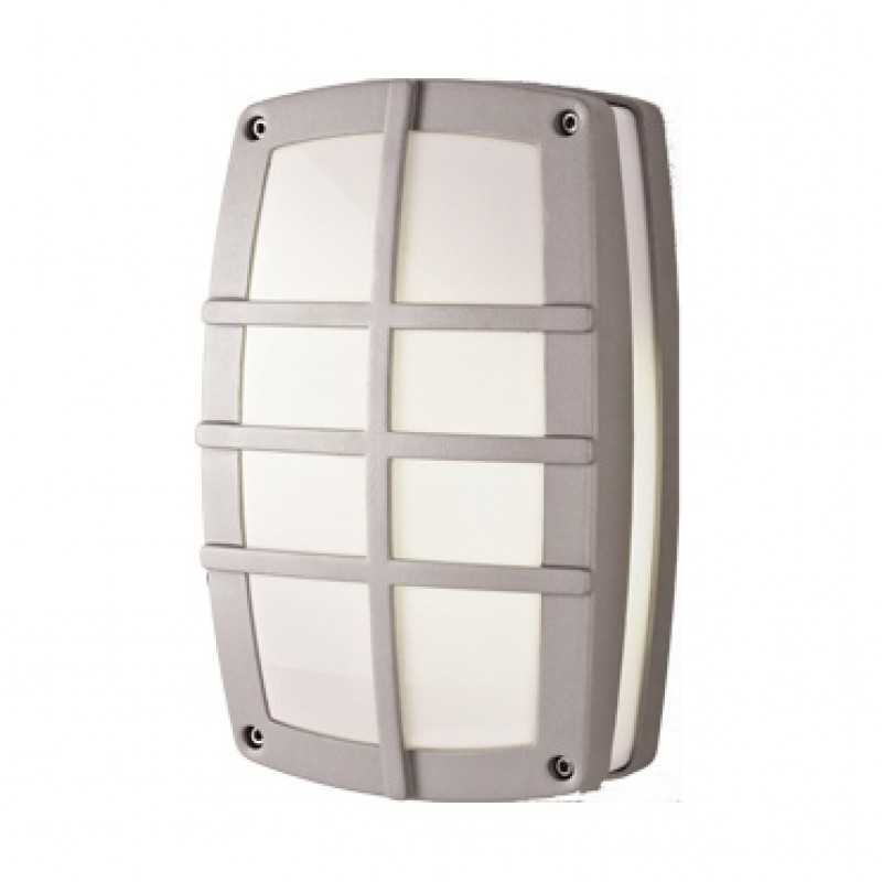 WALL LUMINAIRE Ε27 2Χ18W OPAL WITH GRID HI5611